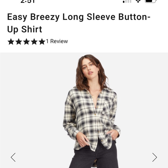 BNWT billabong plaid shirt - Picture 2 of 4